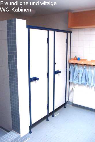 Freundliche und witzige
WC-Kabinen