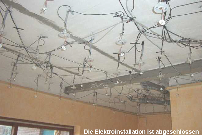 Die Elektroinstallation ist abgeschlossen