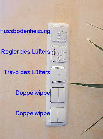 Fussbodenheizung


Regler des L�fters


Travo des L�fters


Doppelwippe


Doppelwippe